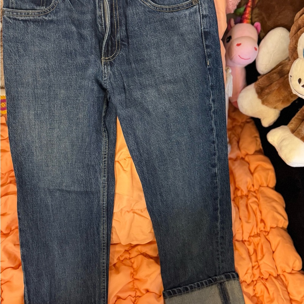 Zara Dark Blue Ankle Jeans